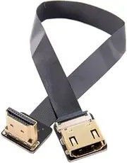 NFHK CYFPV Up Angled 90 Degree HDMI Male to Female FPC Flat Cable for HDTV Multicopter Aerial Photography