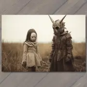 FLATCARD Weird Creepy Vibe Field Masks Apocalypse Cult Strange Unusual Kids