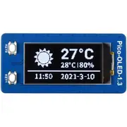 Raspberry Pi Display 1.3inch OLED Module for Raspberry Pi Pico, 64x128, SPI/I2C [19376]