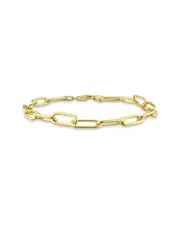 Italian Silver Paperclip Chain Bracelet