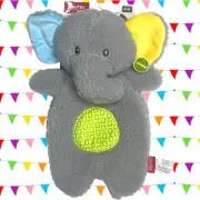 Playtex Baby Elephant Flat Stuffed Animal Plush Rattle Crinkle Sensory Toy GIFT
