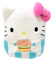 Sanrio Hello Kitty Hamburger Plush Squishmallow 8" Brand New with Tag NWT