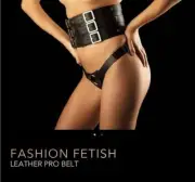 New Leather Honey birdette fashion pro belt Size M/L Black & Gold