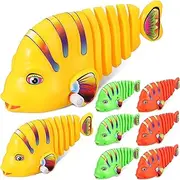 Toddmomy 8pcs Wind Up Fish Bath Clockwork Swimming for Fun Pool Party Favors Educational Bathtub Fish for Motor Skills Development Eye Catching Design