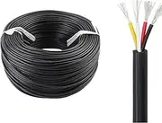 24 Gauge Wire 4 Core Electrical Wire 14~28AWG Tinned Copper Wire Wrapped in PVC Jacket Wire 25~100 Feet Flexible Extension Multi-core Electronic and Electrical Internal Wiring UL2517(25FT,18AWG-4C)