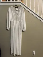 Forever 21 Bathing Suite Cover Up Or Robe Light Lace New Medium