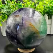 1795g Natural Fluorite Quartz Sphere Crystal Energy Ball Reiki Healing Gem