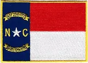 North Carolina State Flag Embroidered Patch Iron-On NC Emble