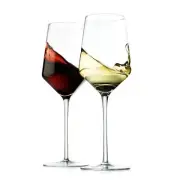 Nutrichef 2 Sets Crystal Wine Glass-Elegant Crystal-Clear Wine Glass (Pair)