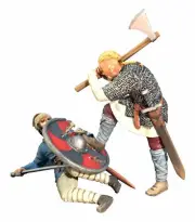 “Overwhelmed” Viking Striking Downed Saxon - W. Britain's #62122 Miniature