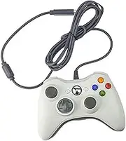 Controller Remote Gamepad USB Wired Gamepad for Xb&ox 360 Windows 10/8.1/8/7 Game Handle Double Shock Games Controller Video Game Console Joystick(WHITE)