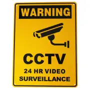 3x Warning Security Sign Camera Cctv Quality 300x200mm Metal Under Surveillance