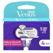 Gillette Venus Deluxe Smooth Swirl Razor Blade Refills - 5 Blades,