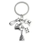 Novelty Keychain with Small Frying Pans and Baking Mold Measuring Cup for Key