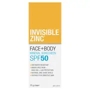 Invisible Zinc Sunscreen Face & Body SPF50+ 75g