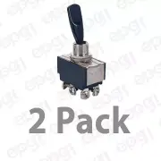 2 PACK - DPDT (ON/ON) HEAVY DUTY BAT HANDLE TOGGLE SWITCH 15A-125V # 66-1823-2PK