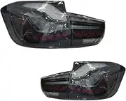 2PCS Of Full LED Car Tail Light Assembly ，Compatible For BMW F35 F30 318i 318Li 320i 3 Series 2013-18 Turn Signal With Sequential Indicator(B Smoker 2PCs)