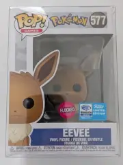 Flocked Eevee Funko POP! Pokemon: #577 WonderCon Exclusive Vinyl w/Protector