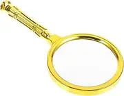 Magnifier Glass with Long Handle Tone Ergonomic Metal Magnifying Glass for Reading Viewing Fine Details Books Maps Jewelry and Coins Durable Handheld Magnifier