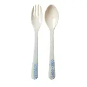 NEW RICE Kids melamine fork & spoon set
