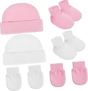 [COSMEVIVI] 2 Sets Hats and Mittens for Newborns and Hats for Essential Accessories Set