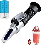 Juice Refractometer Hydrometer with ATC, Brix Reader Meter Refractometer, Brix 0-32% Measuring Sugar Content in Fruit, Saccharimeter Refractometer for Replacement Brix Hydrometer Set