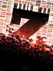 WORLD WAR Z ZOMBIE MOVIE RARE LIMITED EDITION HUGE 32X20" ART PRINT POSTER FLAGS