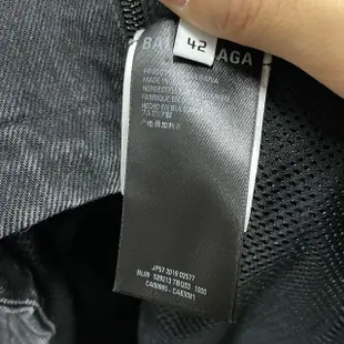 Balenciaga巴黎世家牛仔拼接logo外套42碼