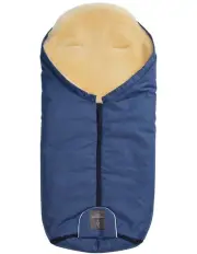 [Naturally Sheepskins] Weatherproof Centre-Zip Lambskin Footmuff in Linear Blue