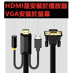 HDMI轉VGA  轉接頭 帶音頻輸出 HDMI母轉VGA公 HDMI to VGA 電視棒轉接頭 HDMI母 vga公