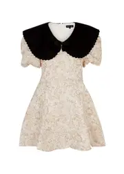 Sister Jane Raphael Metallic Cloqué Mini Dress - Gold - 8 (UK8 / S) 8 (UK8 / S)