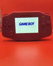GBA - GameBoy Advance w/ Backlit Display & USB-C Rechargeable Battery Mod (Red)