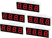 XYWHPGV Common Cathode 12 Pin 4 Bit 7 Segment 1.26 x 0.39 x 0.23 Inch 0.3" Red LED Display Digital Tube 5 pcs(786c4 751ff 24f98 02c36 19cea 7e571