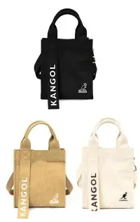 在飛比找樂天市場購物網優惠-~雪黛屋~KANGOL 手提方包小容量進口防水帆布活動長背帶