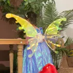 點亮童話翅膀童話角色扮演服裝電動蝴蝶翅膀 LED 翅膀生日萬聖節聖誕節和派對裝扮