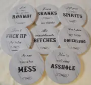 Yeeper Ceramic Stone Coasters, Man Cave Coasters