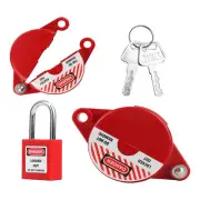 Gate Lockout Device and Safety Padlock Set, for 1 to 2-1/2 Outside Garden 2030