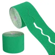 Corrugated Paper Bulletin Border for Classroom Decoration, Deep Green