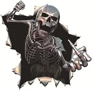 2Pcs Skull Sticker Car Decals,Car Decal Sticker for Windows, Car Scratch Sticker，3D Skull Car Sticker for Auto,Truck,SUV Indoor and Outdoor Decoration, Halloween Decorative Sticker 11 * 11 Inch
