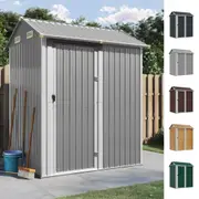 Garden Shed Outdoor Shed Metal Firewood Storage Shed Galvanised Steel vidaXL