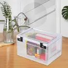 Lockable Storage Bin Containers Organiser Lock Box for Office Garage