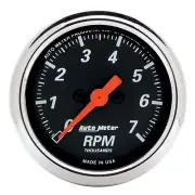 Auto Meter 1477 Designer Black In-Dash Tachometer Gauge 2 1/16" 7000RPM