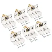 6Pcs Closet Door Ball Catch Latch Adjustable Top Door Spring Latch Silver