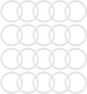 , 30 Pack 2 Inch White Plastic Catcher Ring round Floral Hoops Circle Hook for D