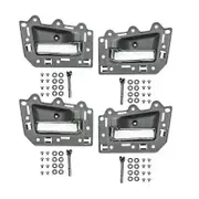 Set of 4 Inside Interior Door Handle Set For 2005-2011 Jeep Grand Cherokee Gray+Chrome Front Rear Left Right 4 Doors Yalo gray chromeplated