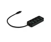 StarTech HB30C4AIB interface hub USB 3.2 Gen 1 (3.1 Gen 1) Type-C 5000 Mbit/s Black