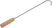 POPETPOP Stainless Steel Meat Hook with Handle Durable BBQ Meat Turner for Outdoor Cooking for Grilling Seafood Vegetables