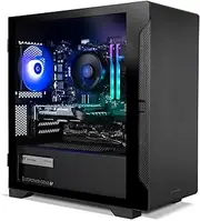 Graphite 1650 Gaming Desktop PC - AMD 5500, GTX 1650, 16GB RGB RAM, 500GB M.2 SSD, WiFi, Windows 11, S100 Black Case