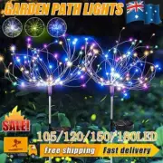 Solar Fireworks Fairy String LED Lights Starburst Garden Stake Xmas Decor Lamp A