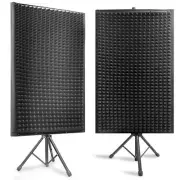 Pyle Quick and Easy Noise-Reducing Wall Panel Studio Foam with Stand (Pair)